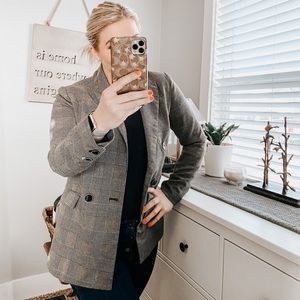 Black Tape Women’s Oversized Plaid Blazer